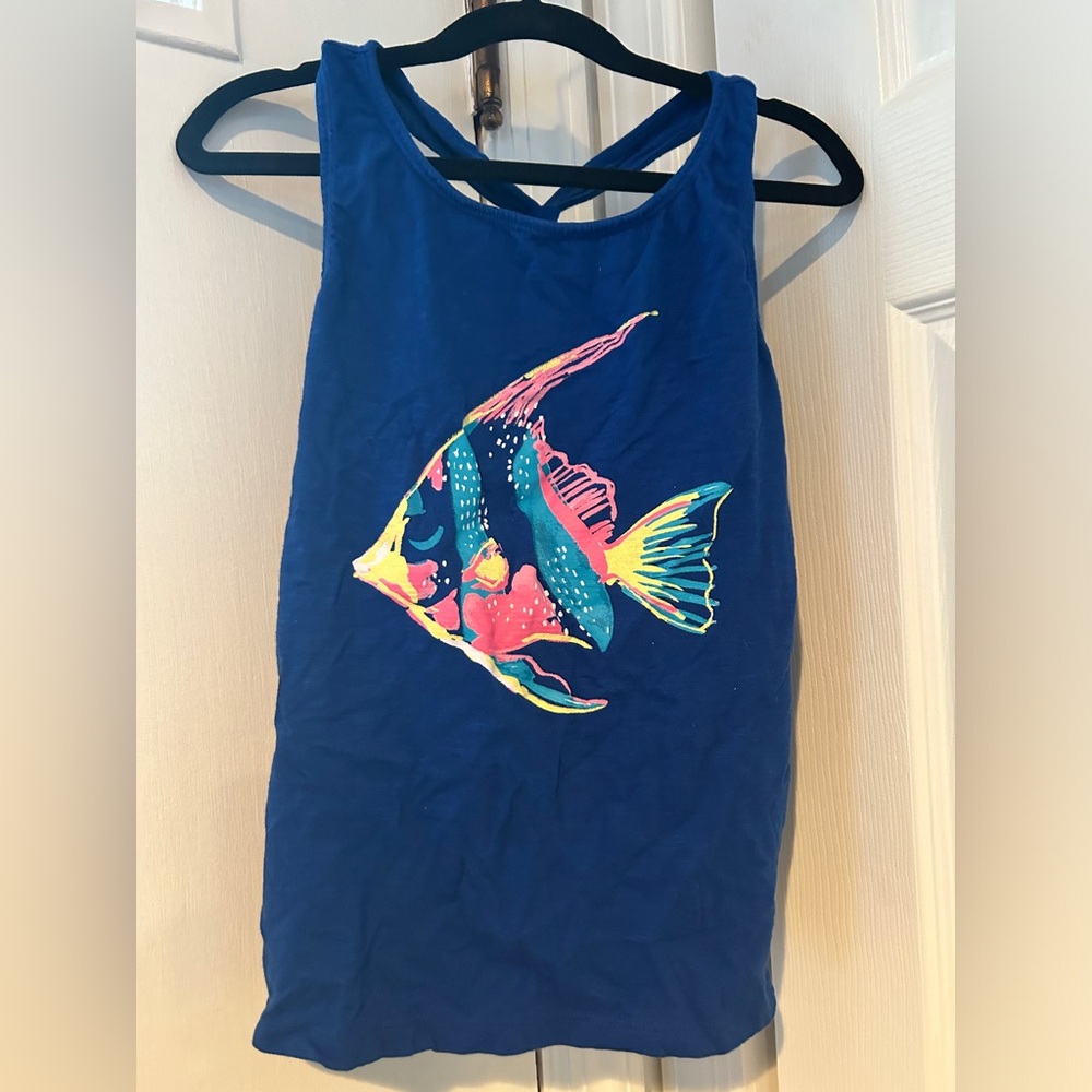 Blue Fish Tank Top